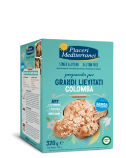 Piaceri Mediterranei Preparato per grandi lievitati Miscela per dolci senza glutine senza lattosio, 320g