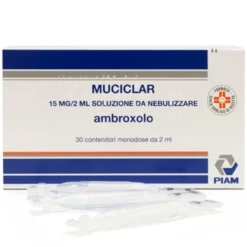 Piam Muciclar 15 mg - Soluzione mucolitica tosse grassa, 30 fiale 2 ml