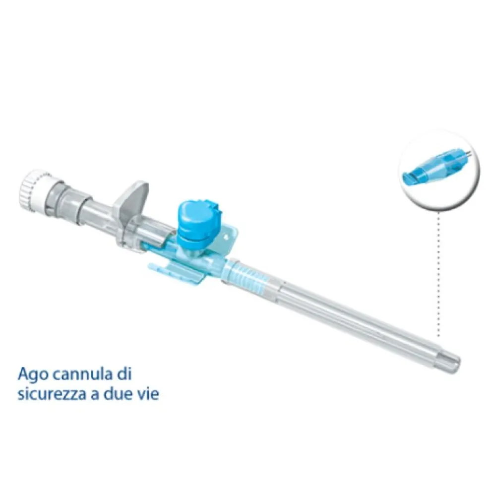 Pic Ago Neo Venopic G18x45 - Ago cannula sterile a 2 vie per l'accesso venoso, 1 dispositivo