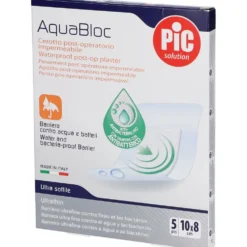 Pic Aquabloc - Cerotto post-operatorio impermeabile 10x8 cm, 5 medicazioni