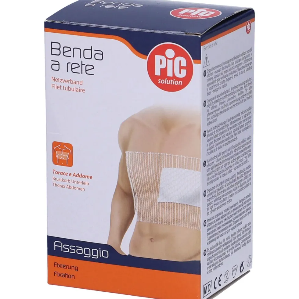 Pic Benda a Rete - Benda elastica torace calibro 6 per il fissaggio delle medicazioni, 3 m