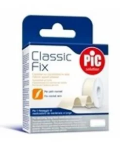 Pic Classic Fix - Cerotto in tela per il fissaggio delle medicazioni, 1 rotolo da 5 cm x 5 m