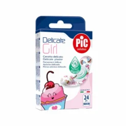 Pic Delicate Girl - Cerotto Artsana 19x72 mm antibatterico per la pelle sensibile, 24 pezzi
