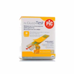 Pic GlucoTest - Strisce reattive per la misurazione della glicemia, 25 strisce