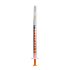 Pic Insumed - Siringa per insulina 100 UI con ago 28G per iniezioni, 1 siringa da 1 ml