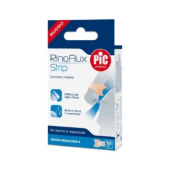 Pic RinoFlux Strip Cerotti Nasali Misura XL 66x20mm, 30 Pezzi