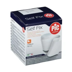 Pic Self Fix - Benda elastica coesiva autofissante per il fissaggio delle medicazioni 12cm x 20m, 1 benda