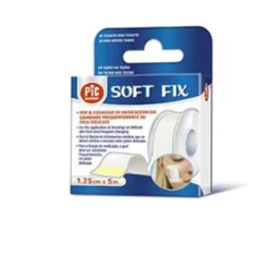 Pic Soft Fix - Cerotto in rocchetto per il fissaggio di medicazioni, 1 rotolo da 1,25 cm x 5 m