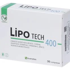 Piemme Pharmatech Lipotech 400 - Integratore alimentare contro lo stress ossidativo, 30 compresse