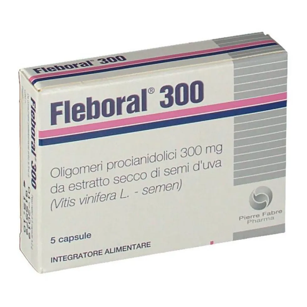 Pierre Fabre Fleboral 300 - Per il microcircolo, integratore alimentare Pierre Fabre 5 capsule