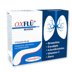 Piessefarma Oxflu integratore - Integratore per le malattie da raffreddamento, 14 bustine da 2 g