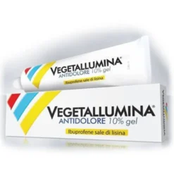 Pietrasanta Pharma Vegetallumina Antidolore 10% Gel Ibuprofene Sale di Lisina Antidolorifico Locale, 120g