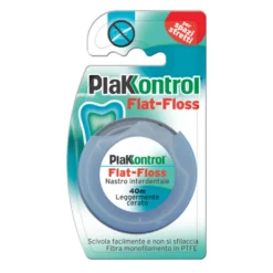 Plakkontrol Flat Floss Nastro Interdentale Leggermente Cerato, 40m