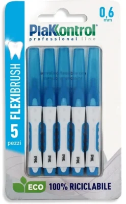 Plakkontrol Flexi Brush Scovolino Interdentale Flessibile 0,6mm, 5 Pezzi