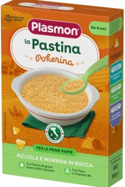 Plasmon La pastina - Pasta di grano tenero per lo svezzamento da 6 mesi, pasta pokerina 300g