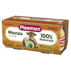 Plasmon Manzo Omogeneizzato Alimento per lo svezzamento, 2 x 80g