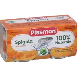 Plasmon spigola branzino 80 g - Omogeneizzato di pesce per lo svezzamento dal 6° mese, 2 vasetti