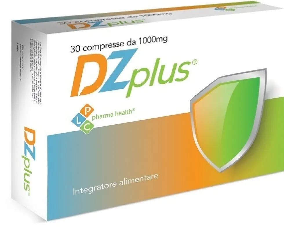 Plc Pharma dz plus - Integratore di vitamine e zinco per le difese immunitarie, 30 compresse