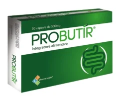 Plc Pharma integratore Probutir - Simbiotico per la flora intestinale, 30 capsule gastroresistenti