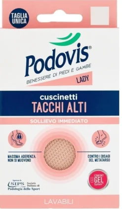 Podovis Cuscinetti Lady per tacchi alti - Gel traspirante per il sollievo del metatarso, 1 paio