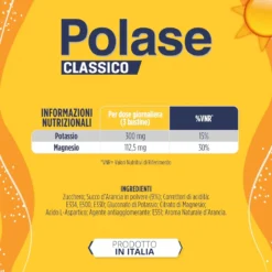 Polase Classico Arancia - Integratore di potassio e magnesio per ridurre la stanchezza, 12 bustine