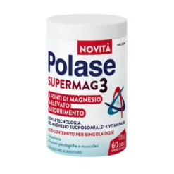 Polase Supermag3 Integratore Alimentare a base di 3 fonti di Magnesio, 120g