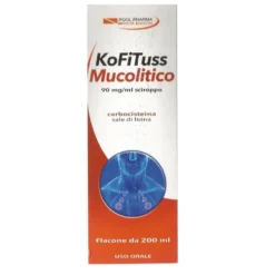 Pool Pharma Kofituss - Sciroppo mucolitico per le vie respiratorie, 200 ml