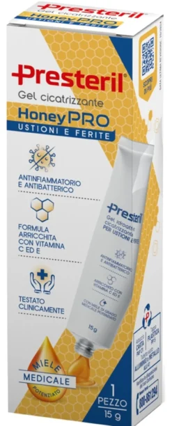 Presteril HoneyPRO - Gel Cicatrizzante per Ustioni e Ferite, 15g