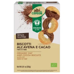 Probios Altricereali - Biscotti Probios all'avena e cacao biologici e senza glutine, 250 g