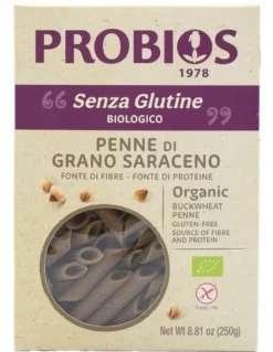 Probios Penne di grano saraceno bio senza glutine e fonte di fibre, 250 g