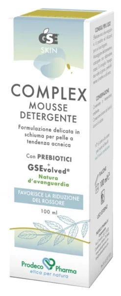 Prodeco Pharma Gse Skin Complex - Mousse detergente per la pelle a tendenza acneica, 100 ml