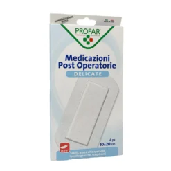 Profar Medicazione Post Operatoria Delicata in TNT 10 x 20 cm, 4 medicazioni