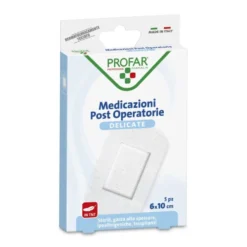 Profar Medicazioni post operatorie - Cerotti sterili per le ferite, 5 medicazioni da 6x10 cm