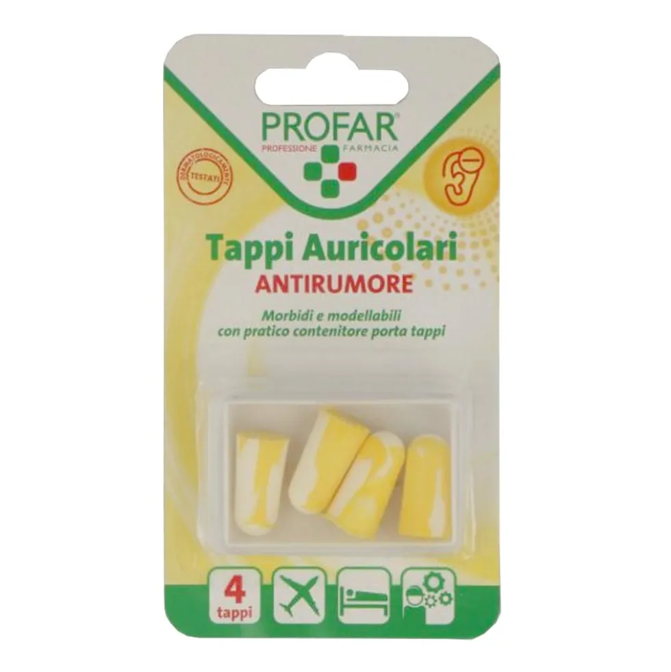 Profar Tappi Auricolari Antirumore in Schiuma, 4 tappi