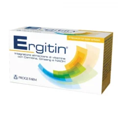 Proge Farm Ergitin - integratore alimentare Tonico vitaminico per la stanchezza, 10 flaconcini