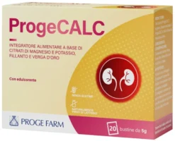 Proge Farm Progecalc - Integratore drenante per la carenza di minerali, 20 bustine Progecalc da 5 g