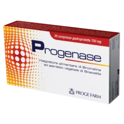 Proge Farm Progenase - integratore bromelina per microcircolo e drenaggio, 20 compresse