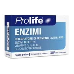 Prolife Enzimi - Integratore di enzimi e fermenti per l'equilibrio intestinale, 30 capsule