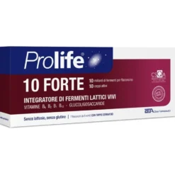 Prolife 10 Forte - Integratore di fermenti lattici per la flora intestinale, 7 flaconcini da 8 ml