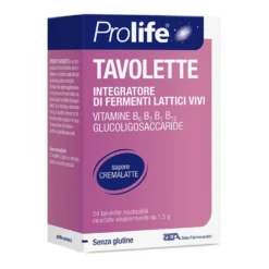 Prolife Tavolette Integratore di Fermenti Lattici dai 2 Anni, 24 Tavolette