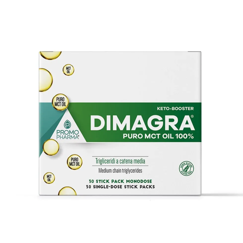 Promopharma Dimagra - Puro MCT Oil 100% Olio per la perdita di peso, 30 stick