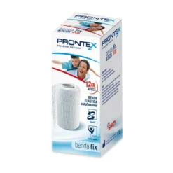 Prontex Benda Fix - Benda elastica autofissante per i bendaggi compressivi, 1 pezzo da 12 cm