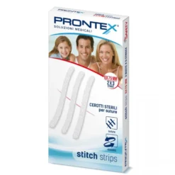 Prontex Stitch Strips - Cerotti sterili per la chiusura delle ferite, 6 cerotti da 6x75 mm