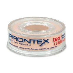 Prontex Tex - Cerotto in tela risa Fissaggio Medicazioni 5m x 1,25cm , 1 pezzo