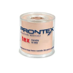 Prontex Tex - Cerotto in tela rosa per il fissaggio delle medicazioni, 1 rotolo da 5 m x 5 cm