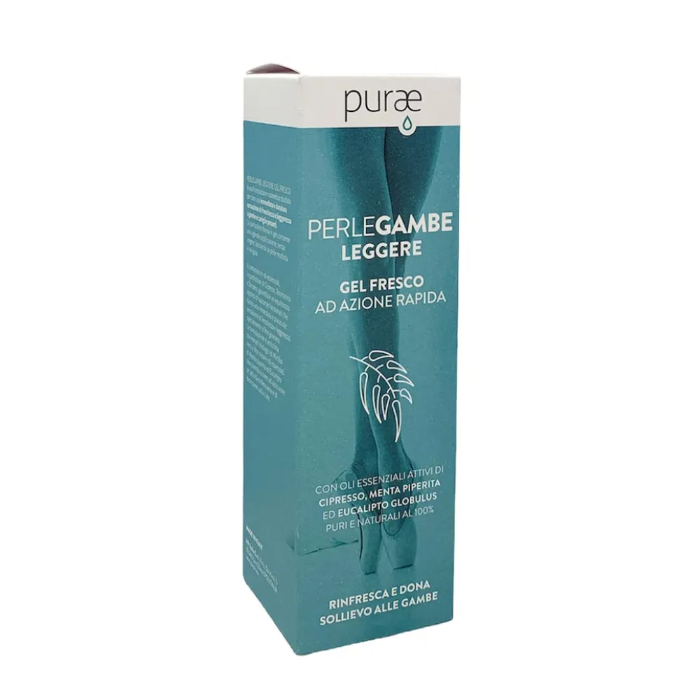 Purae PerLeGambe Leggere - Gel fresco defaticante per il sollievo delle gambe pesanti, 100 ml