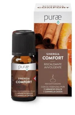 Purae Sinergia Comfort Olio Essenziale Rilassante e Rassicurante, 10ml