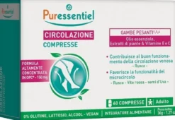 Puressentiel Circolazione Integratore per la circolazione venosa e il microcircolo, 60 compresse