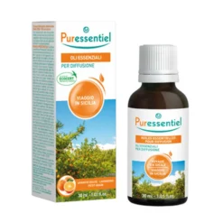 Puressentiel Diffusione Viaggio in Sicilia - Miscela di oli essenziali per gli ambienti, 30 ml