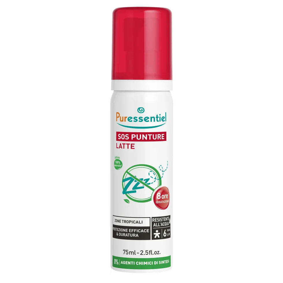 Puressentiel Latte Sos Punture - Latte repellente antizanzare per le zone tropicali, 75 ml